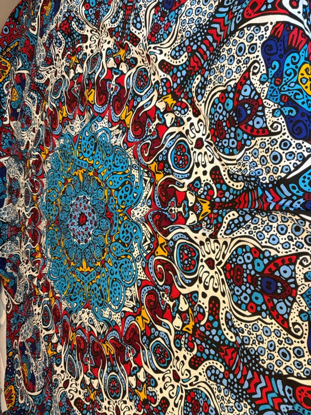 Vibrant Cotton Multicolor Mandala Wall Tapestry - Home Wall Decor